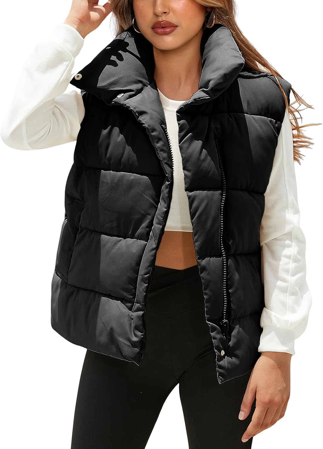 Himosyber Womens Puffer Vest - Lightweight Casual Winter Jacket
