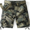 Camo Cargo Shorts for Men Cotton Casual Relaxed Fit Multi-Pocket Men's