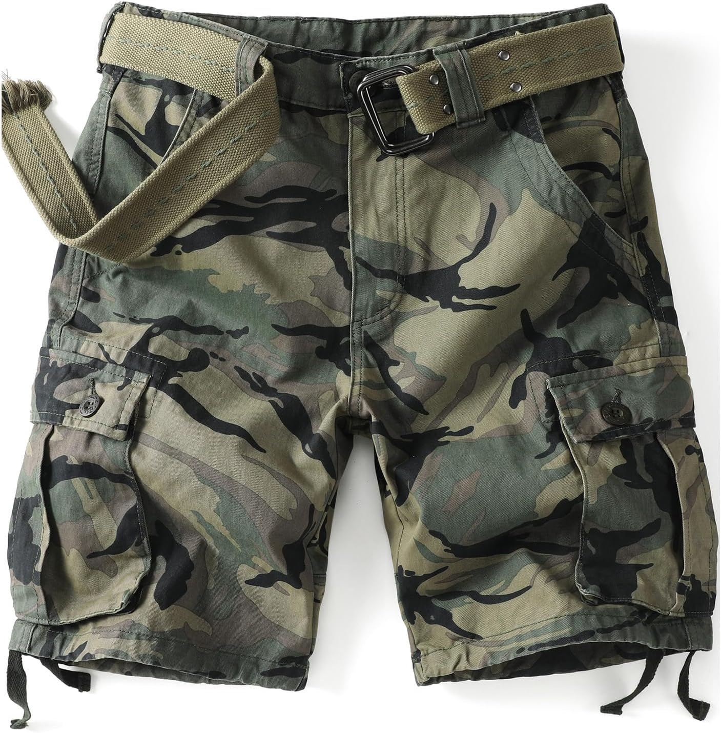 Camo Cargo Shorts for Men - Comfortable Cotton Outdoor Wear