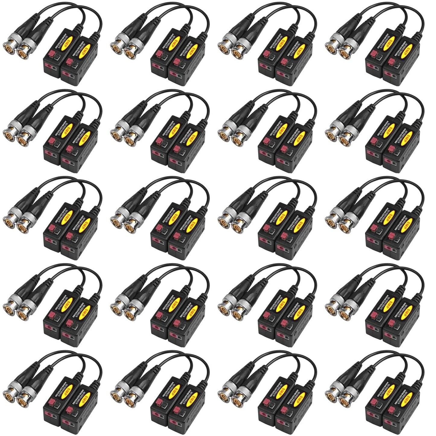 20 Pairs Passive HD BNC Video Balun Transceiver for CCTV Cameras