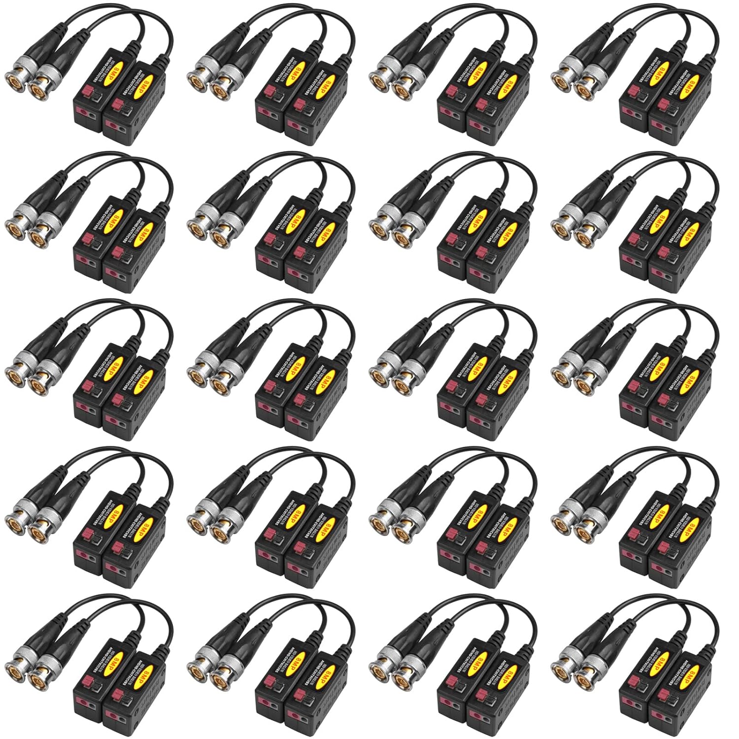 20 Pairs Passive HD BNC Video Balun Transceiver for CCTV Cameras