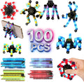 100PCS Glow Fidget Toys Bulk Transformable Fidget Spinner Party Gifts