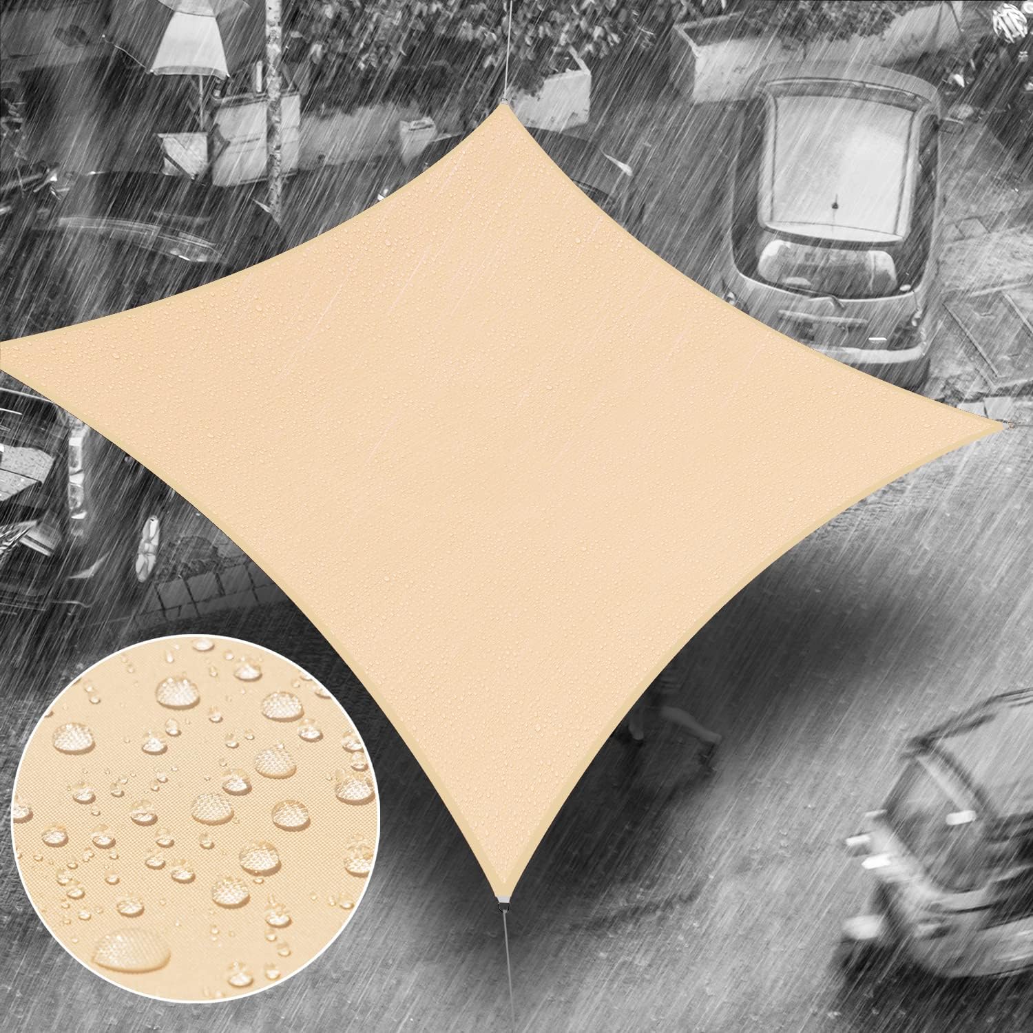 Royal Shade 12ft x 18ft Beige Rectangle Waterproof Sun Shade Sail