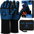 Pro-Series BBQ Gloves Extra Long Mitts - Heat Resistant Grill Gloves