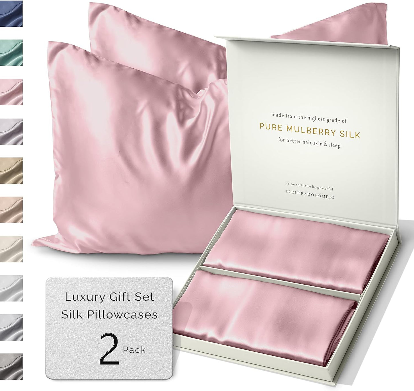 Luxurious 22 Momme Mulberry Silk Pillow Cases for Beauty Sleep