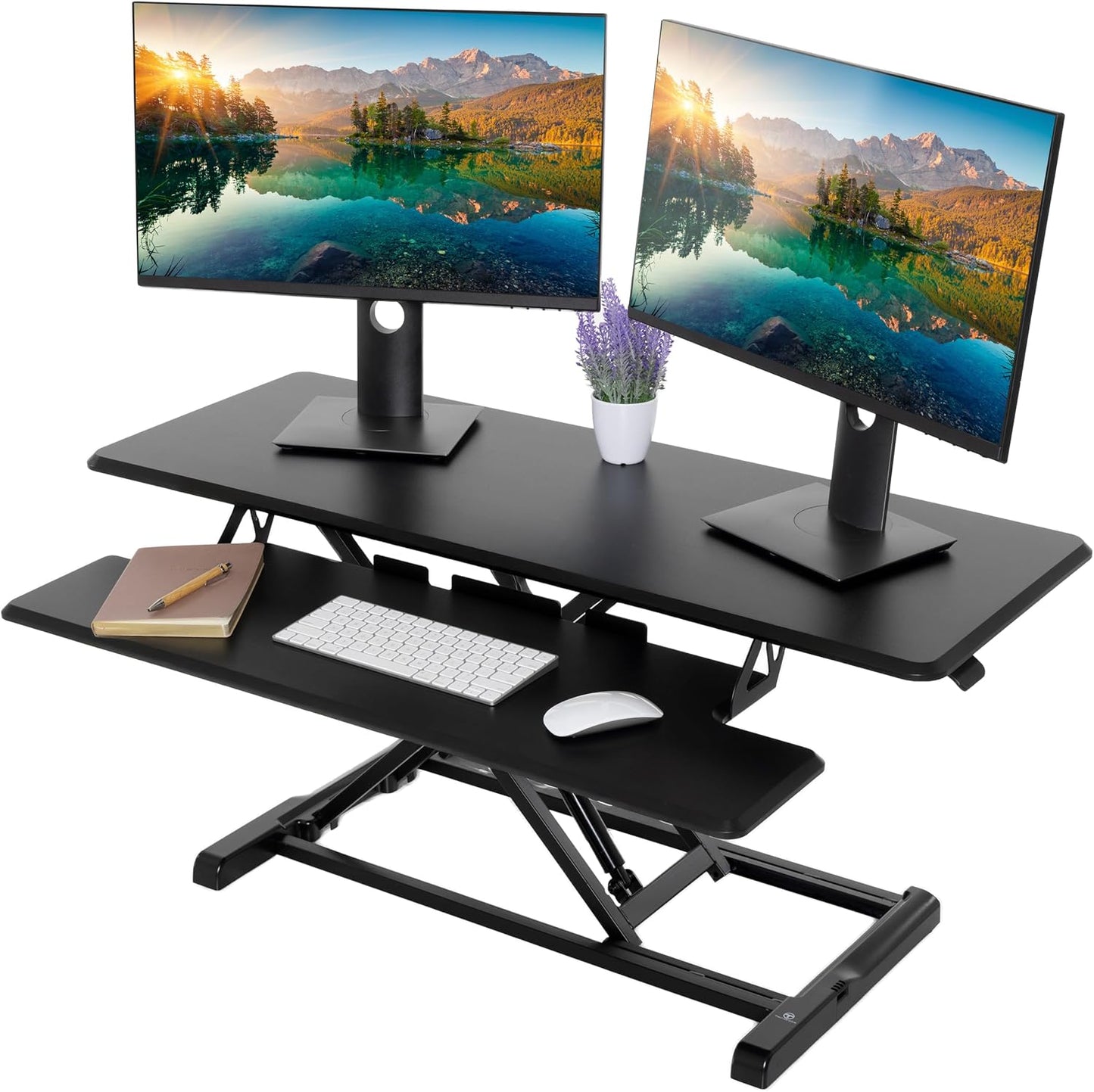 TechOrbits 42 Inch Adjustable Sit to Stand Desk Converter