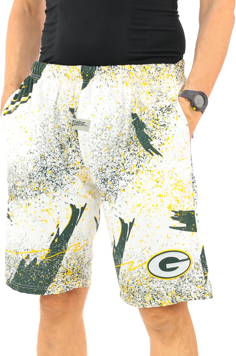 Zubaz NFL Adult Unisex Z88 Zebra Short for Casual Wear