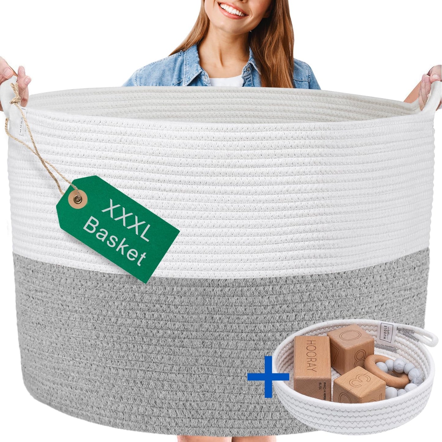 XXXL Washable Large Blanket Basket for Stylish Home Storage