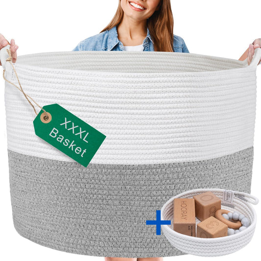 XXXL Washable Large Blanket Basket for Stylish Home Storage