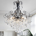 WUZUPS Crystal Chandelier 10-Light Pendant Ceiling Light - Elegant
