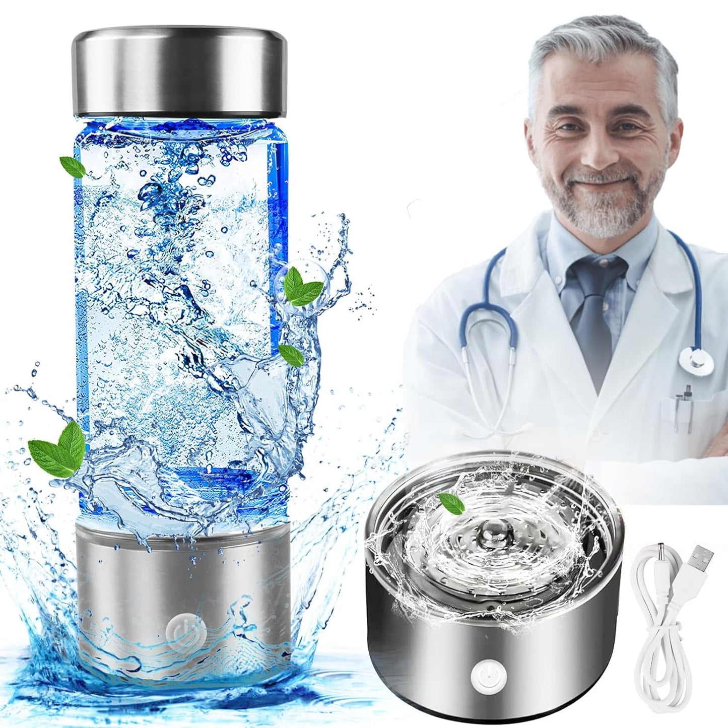 Hydrogen Water Bottle Generator for Healthy Drinking Water