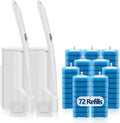 Disposable Toilet Bowl Brush and Holder Kit - Deep Scrub Dual Wand