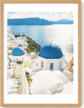 18x24 Poster Frame with Mat for 16x20, Solid Oak Wood Design