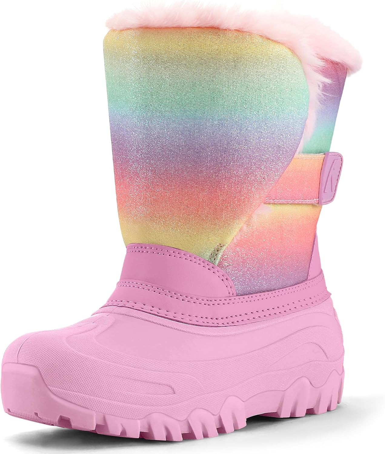 K KomForme Waterproof Girls Snow Boots for Warm Winter Fun
