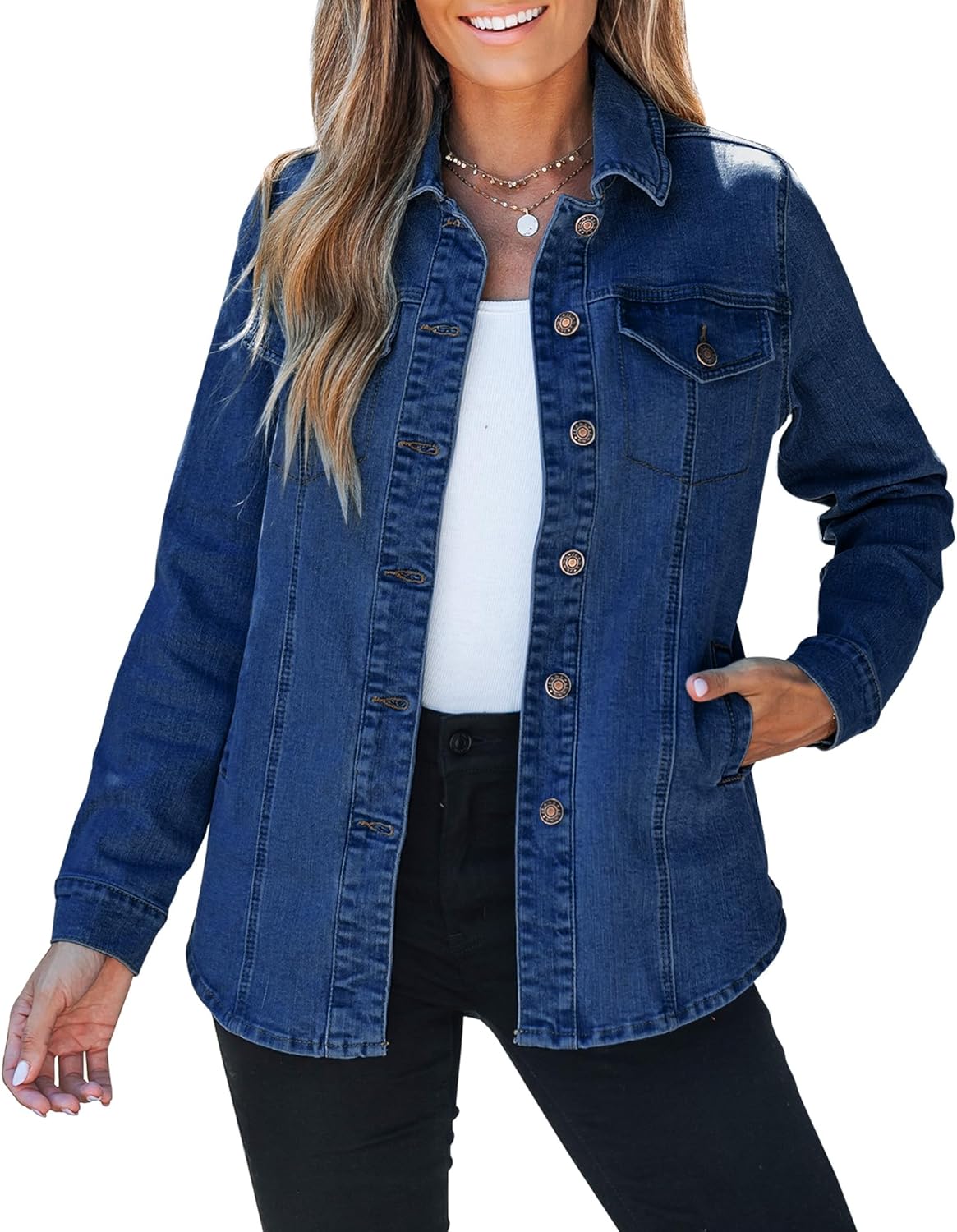 Luvamia 2025 Jean Jackets for Women - Stylish Oversized Shacket