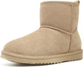 Genuine Suede Mini Boots for Women - Warm Fuzzy Winter Comfort