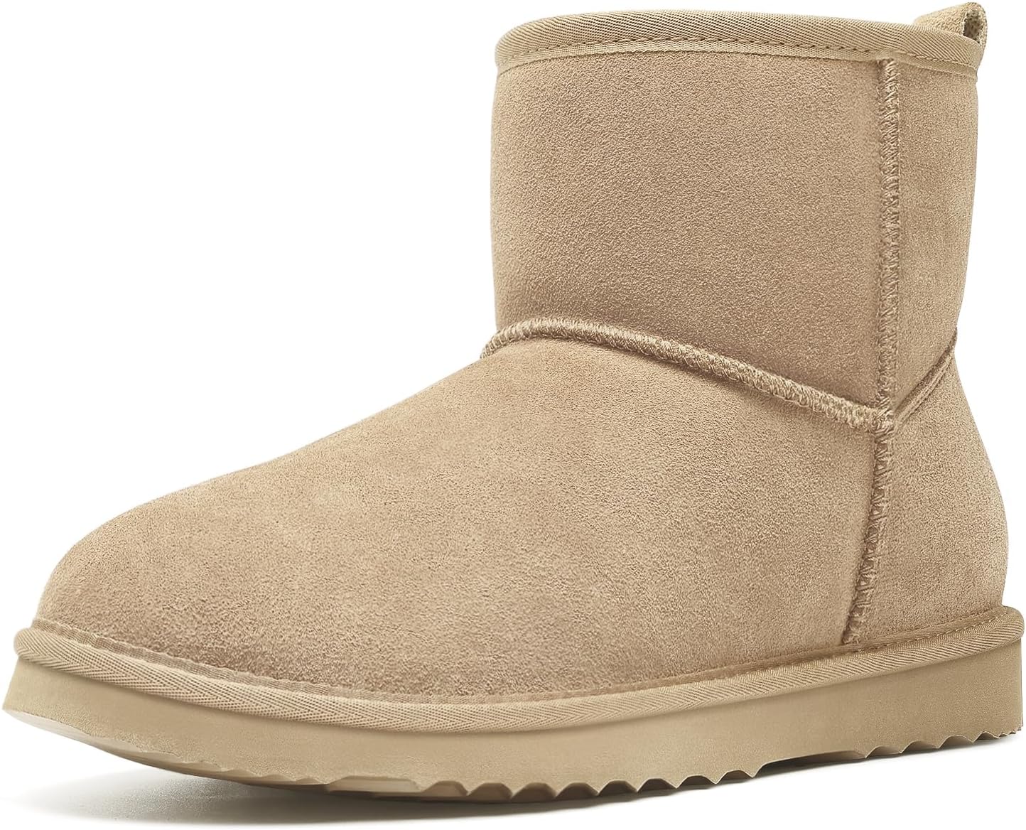 Litfun Genuine Suede Mini Boots for Women Winter Comfort