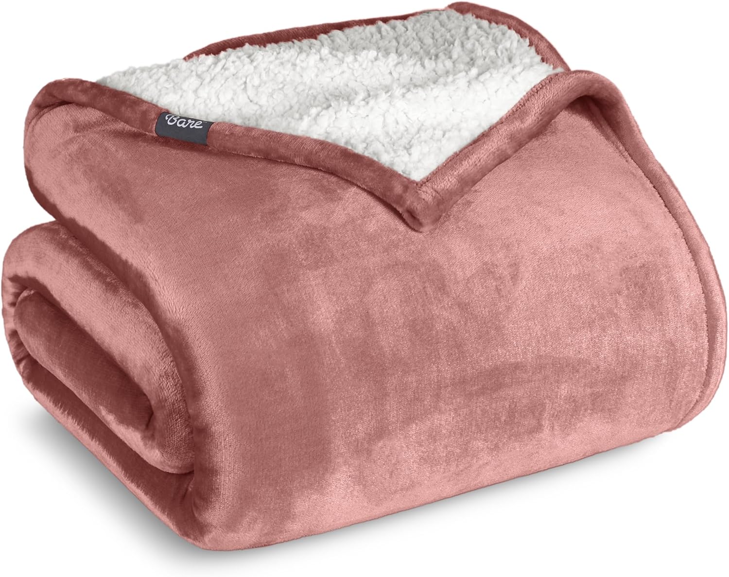 Bare Home Sherpa Fleece Blanket - Soft, Warm & Reversible