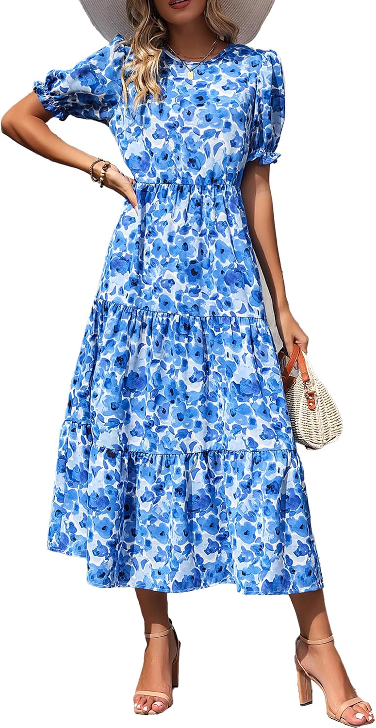 PRETTYGARDEN Summer Dresses for Women: Floral Boho Midi Style