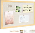 DOLLAR BOSS Linen Bulletin Board 24 in x 18 in - Durable Cork Display
