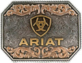ARIAT Raised Logo Antique Leaf Acc Buckle - Classic Western Style