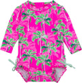 Long Sleeve Floral Swimsuit Rash Guard for Baby Girls by RuffleButts