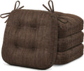 Chestnut Chair Cushions Set of 4 - Dual-Layer Memory Foam Pads