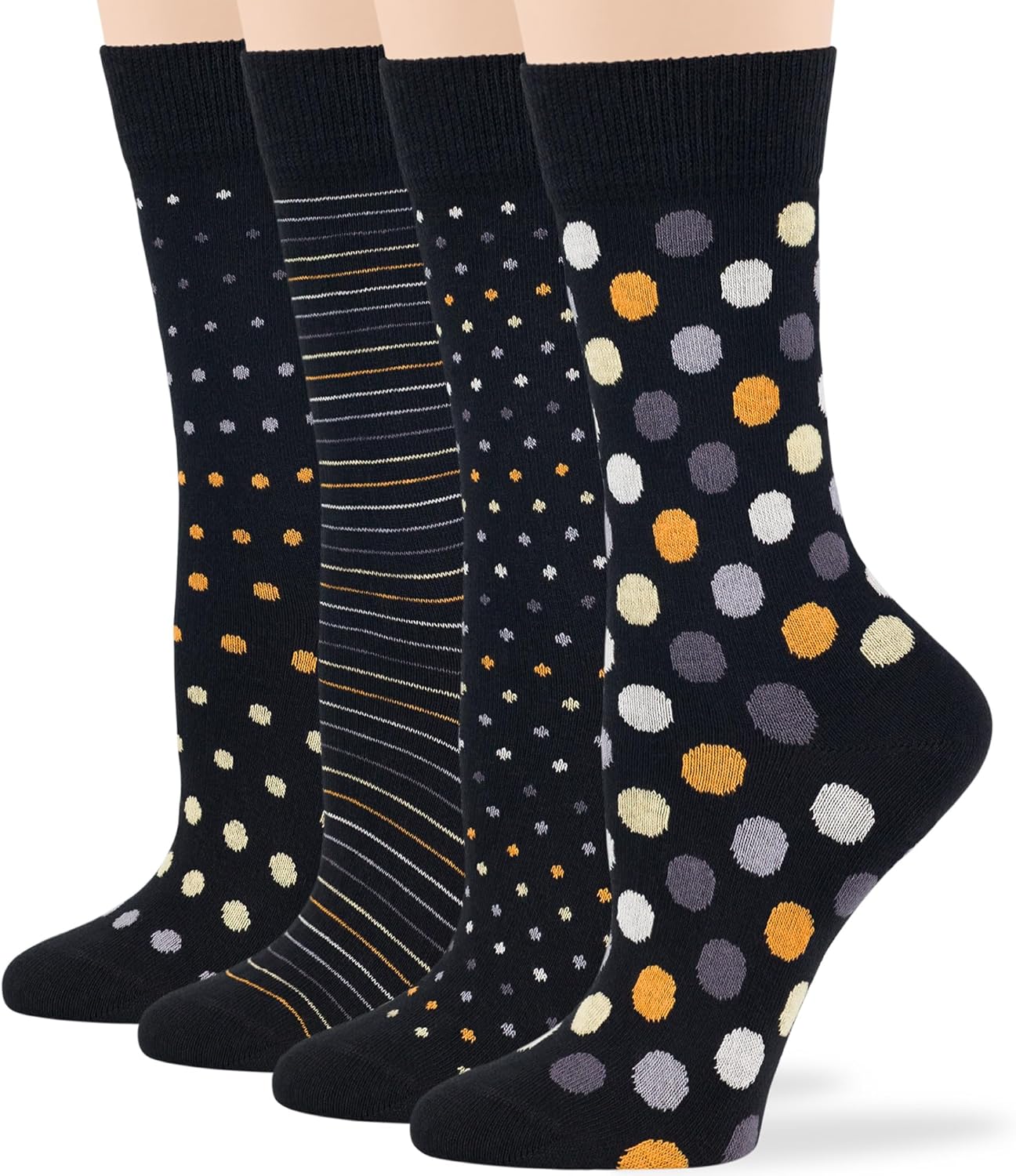 7BigStars Women Crew Socks - Colorful Cotton Casual Dress Socks