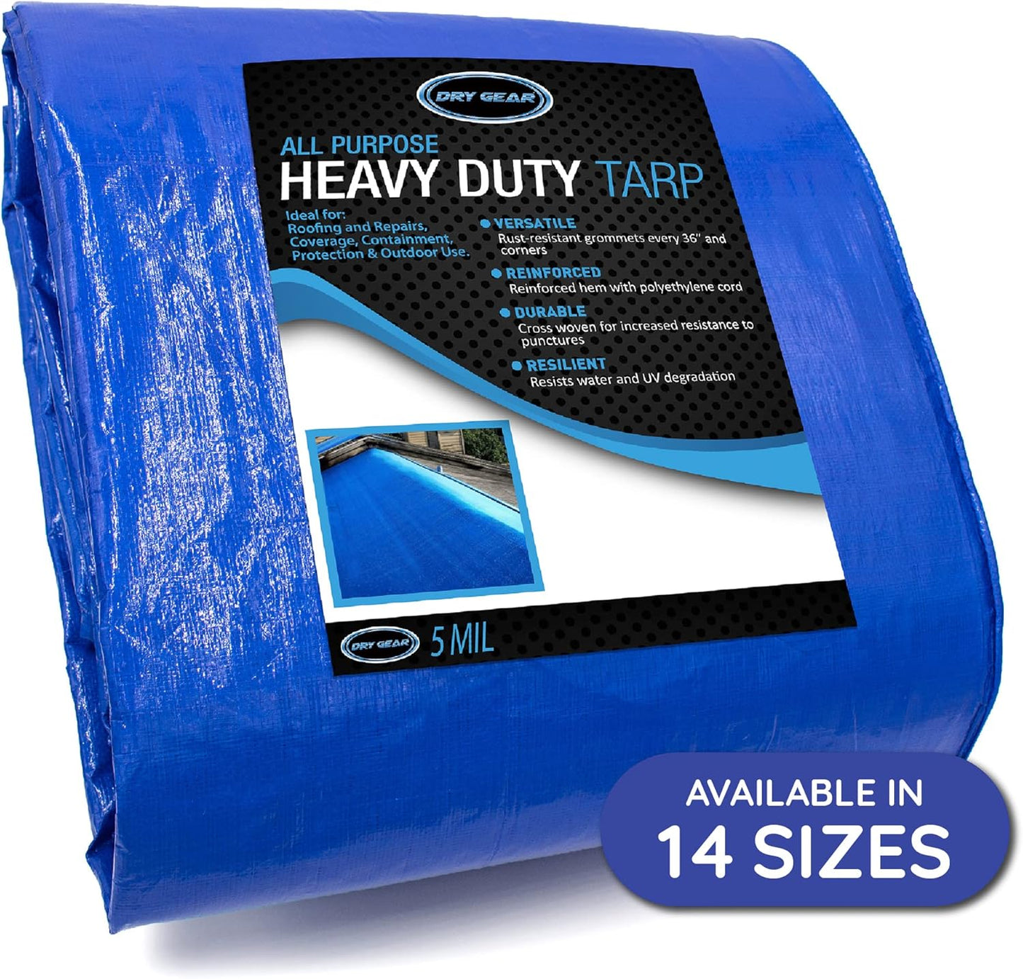 30x50 Heavy Duty Waterproof Tarp for All-Weather Protection