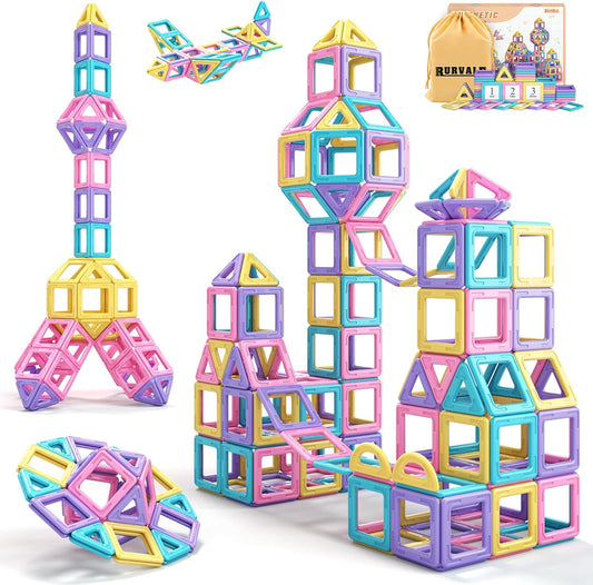 STEM Magnetic Building Tiles - Creative Fun for Girls