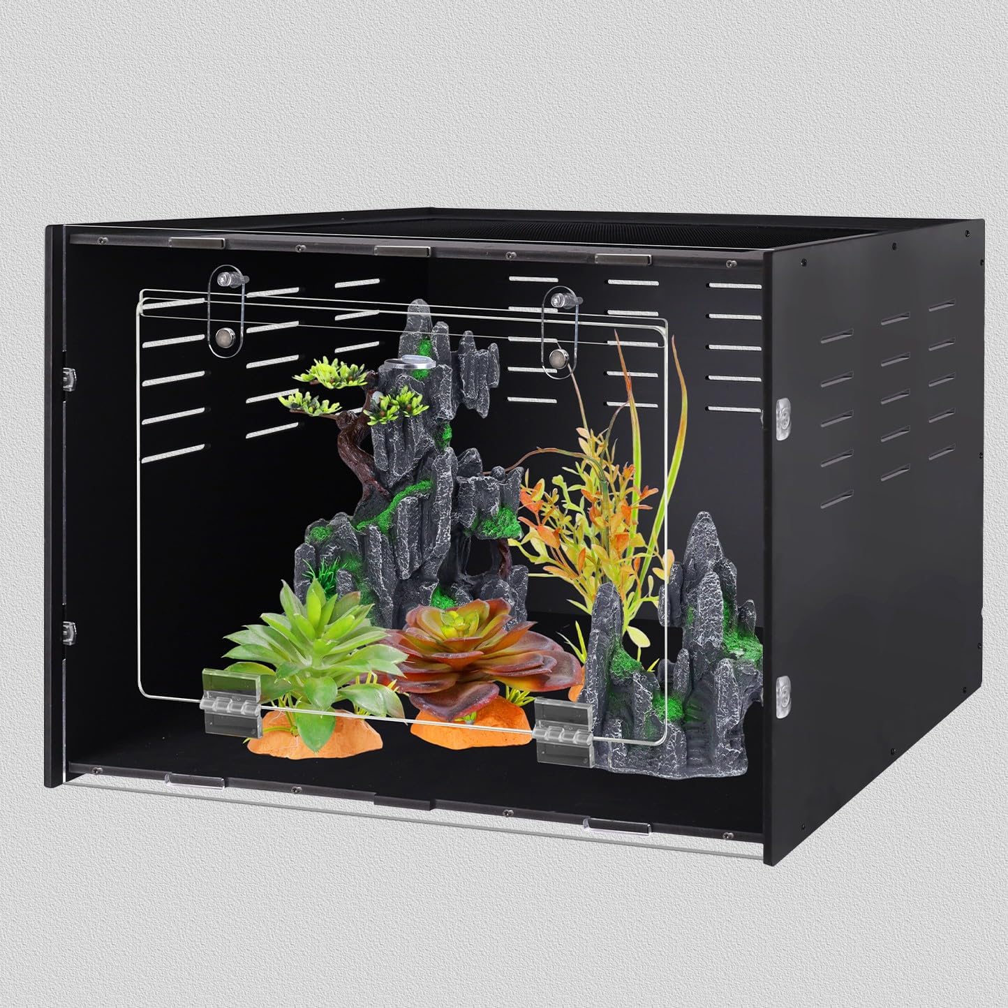 25 Gallon Reptile Tank for Leopard Gecko and Ball Python Habitat