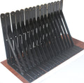 12 Pack L12 x H 8 in Black Heavy Duty Shelf Brackets - Strong Support