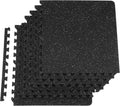 VEVOR 0.56 in Thick Gym Floor Mats 25 x 25 in - Cushioned Rubber Top