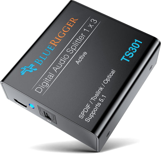BlueRigger Digital Optical Audio Splitter for Home Theatre Use