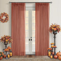 80 Inch Pinch Pleated Linen Curtains for Living Room Decor