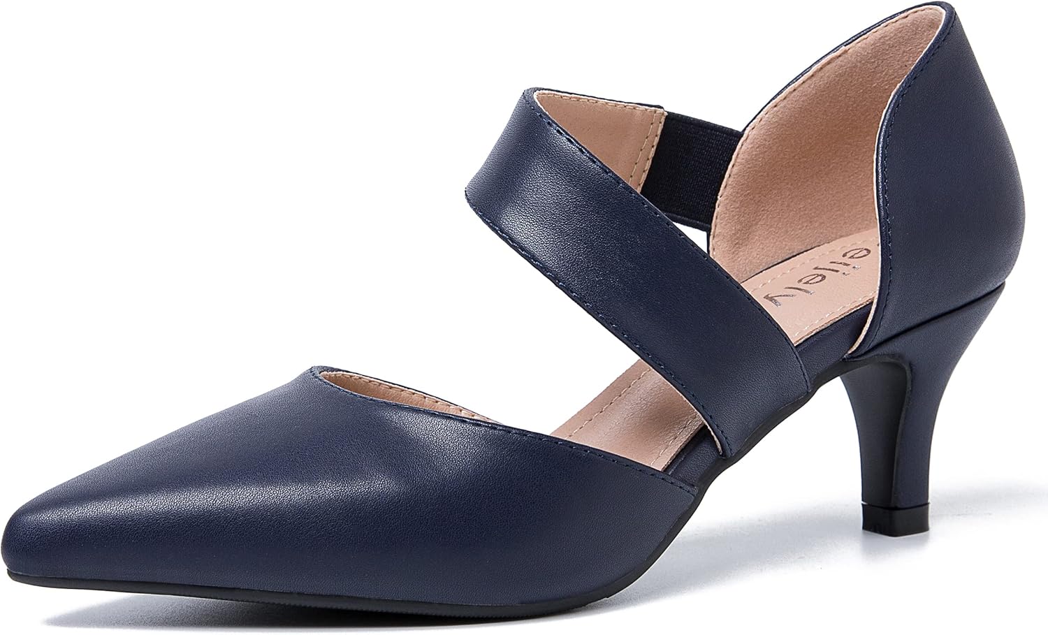 Women's Closed Pointed Toe Heels D'Orsay Kitten Heel Pumps