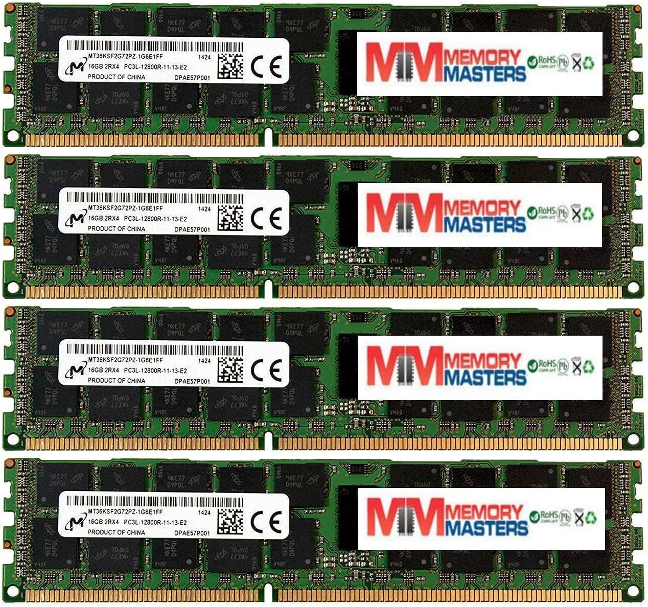 Micron 64GB Kit 4 x 16GB PC3-12800 RAM for HP ProLiant