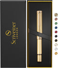 Scriveiner Brass EDC Luxury Rollerball Pen - Heavy Hand-Brushed Pocket