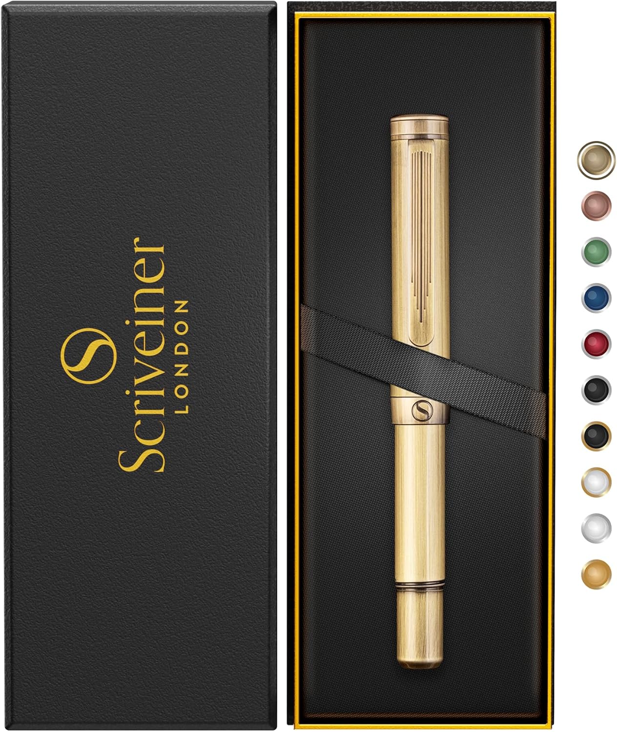 Scriveiner Brass EDC Luxury Rollerball Pen: A Writing Masterpiece