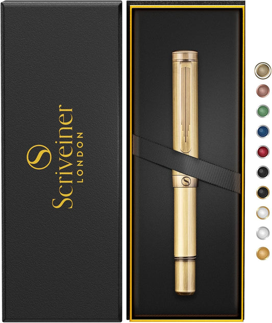 Scriveiner Brass EDC Luxury Rollerball Pen: A Writing Masterpiece