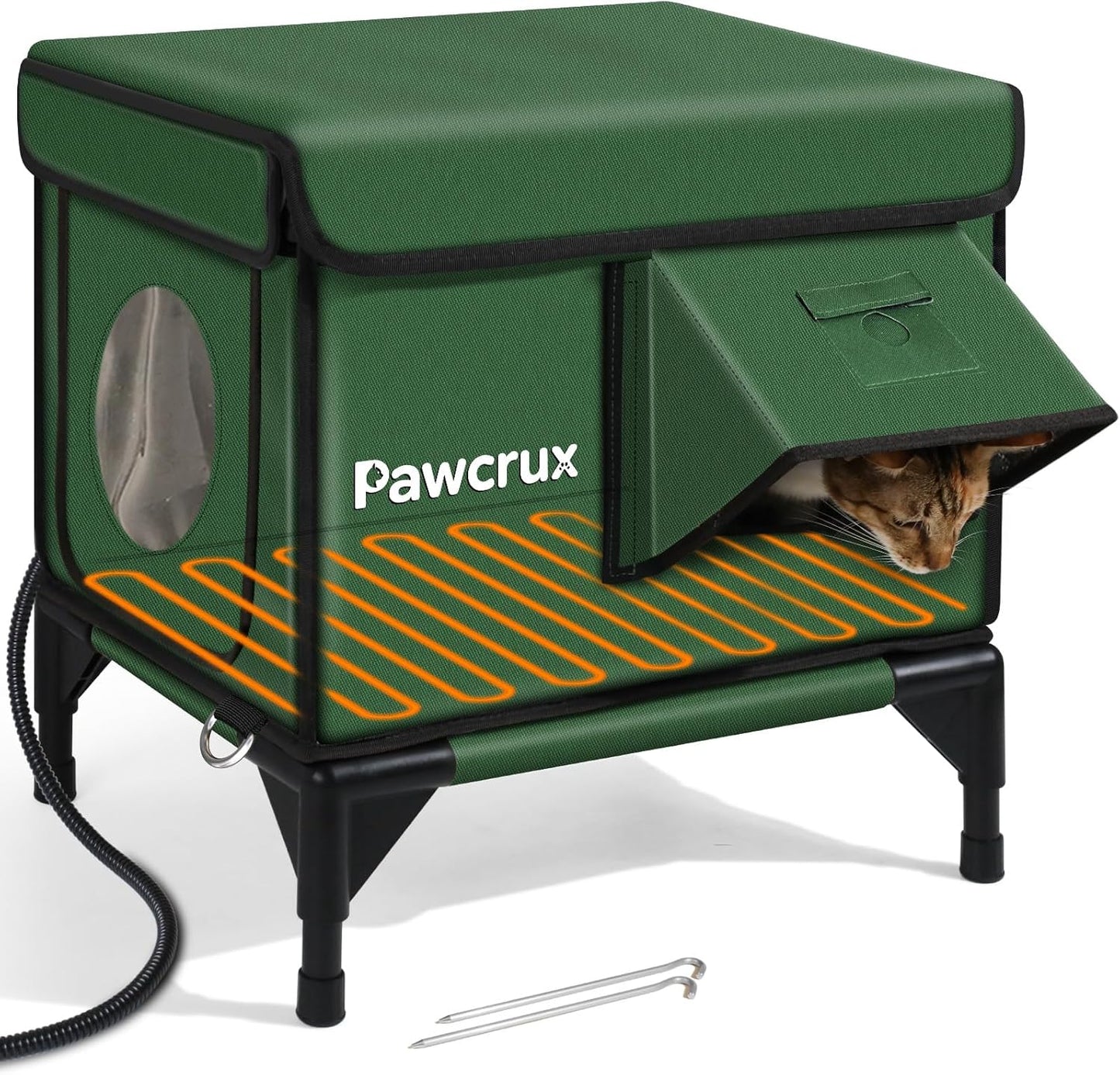 Weatherproof Heated Cat House for Outdoor Winter Comfort