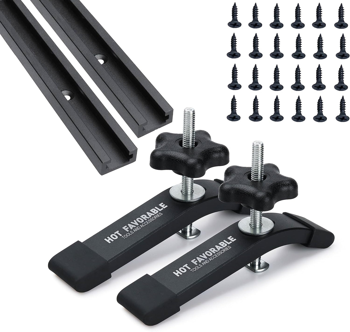 Aluminum 48in T-Track for Woodworking with Hold-Down Clamps