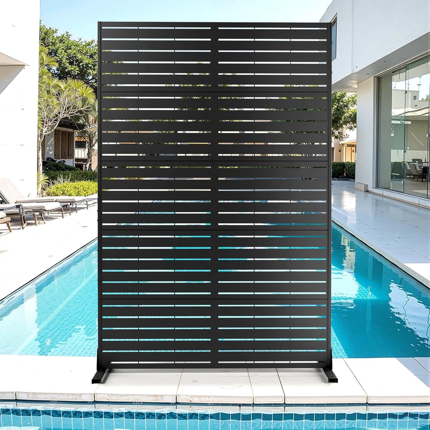 Metal Privacy Screen for Outdoor & Indoor Use, Stylish Panels