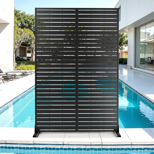Metal Privacy Screen for Outdoor & Indoor Use, Stylish Panels
