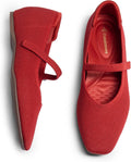 Mary Jane Flat Shoes for Women with Concealed Low Wedge Heel