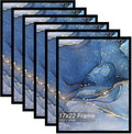 17x22 Picture Frame Set of 6 Black - Lightweight 17 by 22 Poster