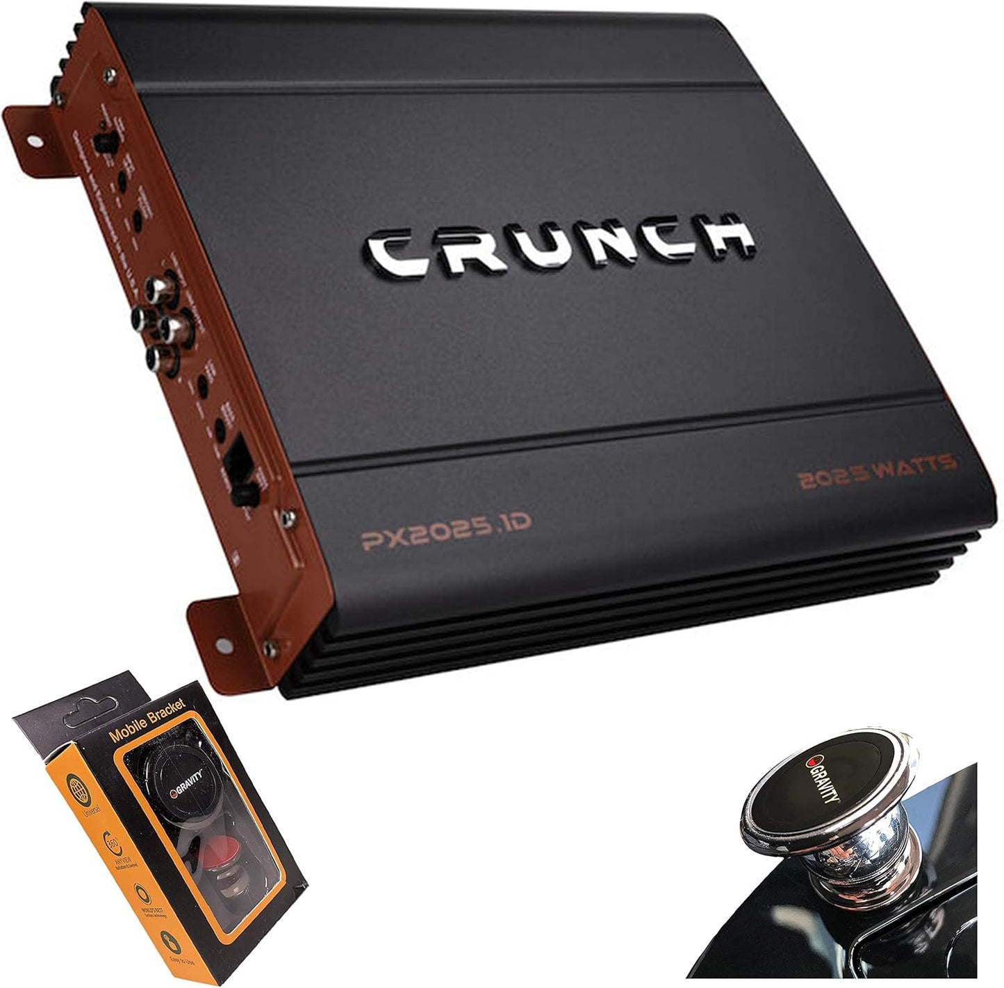 2000W Crunch Car Audio Amp with Bass Control & Remote