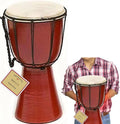 Drum Djembe Rope Goat Skin Covered Goblet Drum - Warm Mahogany Tone