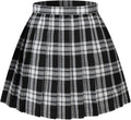 Women Girls Plaid Pleated Skirts Halloween Cosplay Short Mini School
