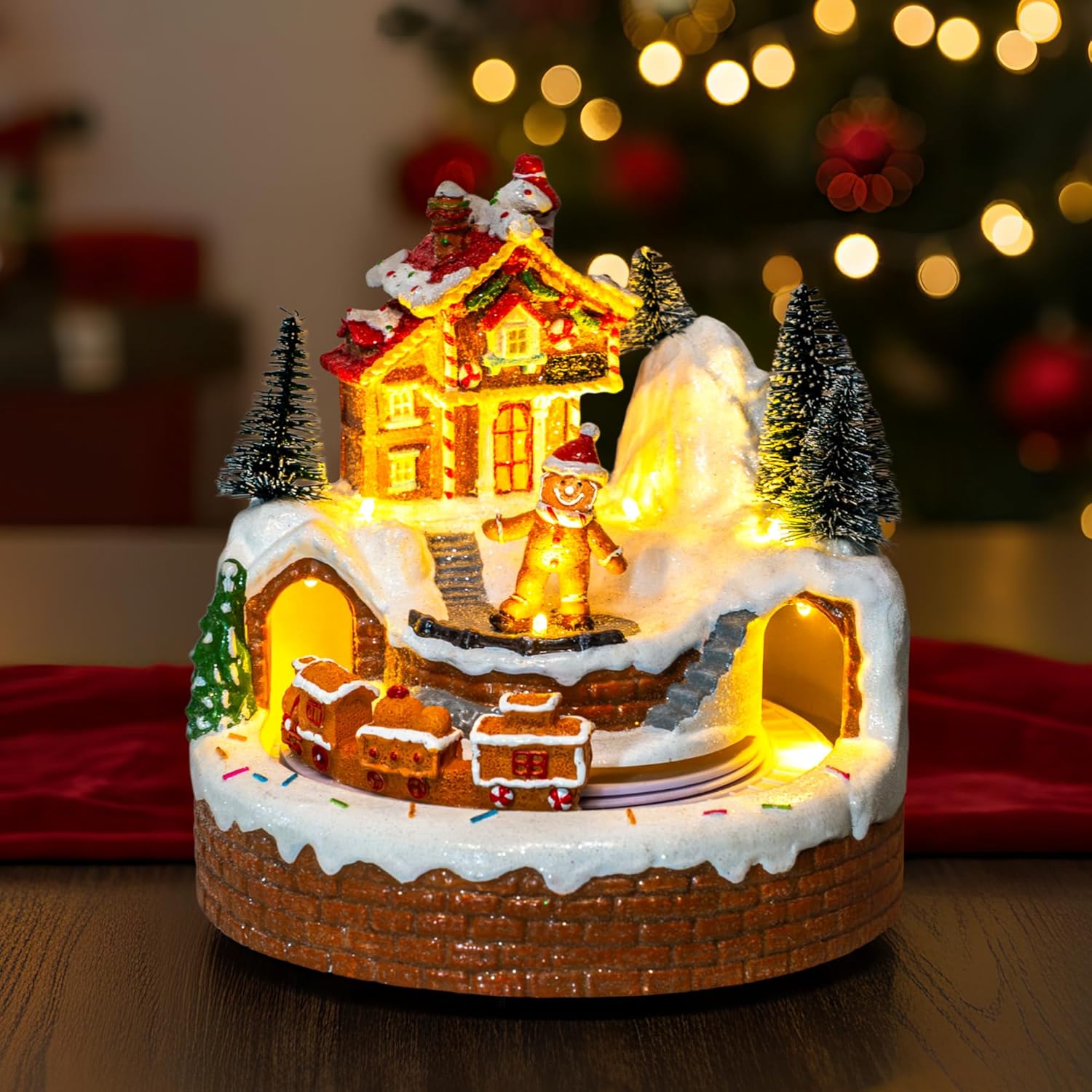 Animated Musical Christmas Village Figurines for Holiday Cheer